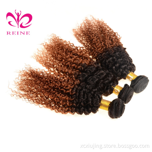 REINE Unprocessed malaysian 1b/30# hair jerry curl bundles Cuticle aligned hair raw kinky curly indian human hair grade 8a